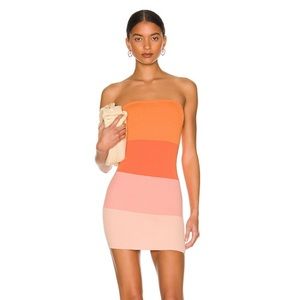 superdown Perla Ombre Mini Dress in Peach Ombre - NWOT